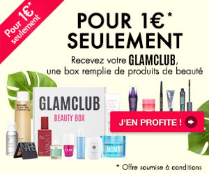 Glamclub box remplie de produits